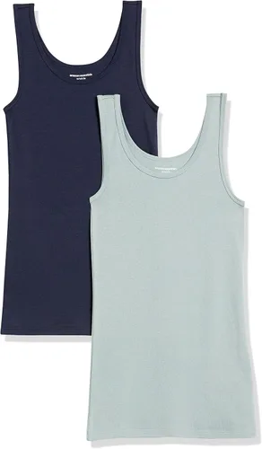 Vista 33 de Amazon Essentials - Camiseta sin mangas de corte entallado para mujer Aqua Blue/French Blue