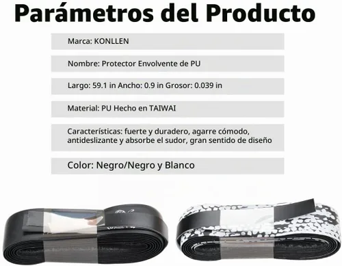 Vista 3 de KONLLEN Taco de billar PU Grip Protector Butt Sleeve Pool Cue Carom Snooker Cue 59.1 in Billar Accesorios