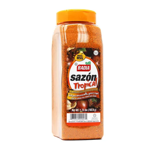 Vista 6 de Badia Sazon Tropical con cilantro y anatto, 6.75 onzas (paquete de 6) - Sin MSG, auténticos sabores latinos y caribeños