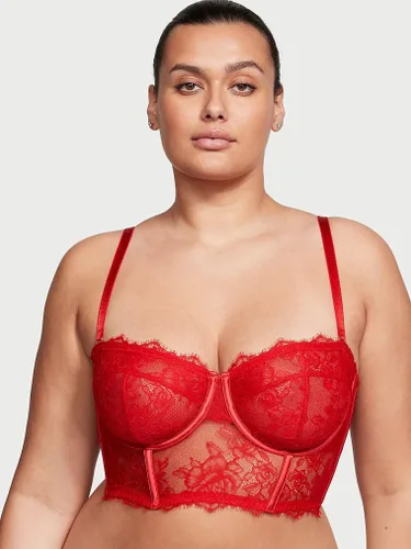 Vista 3 de Victoria's Secret VS Archives Rose Lace Corset Top, lencería para mujer (32B-38DD)