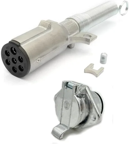 Vista 8 de Conector de remolque redondo de 7 pines para servicio pesado, enchufe de remolque de 7 vías, enchufe para semirremolque