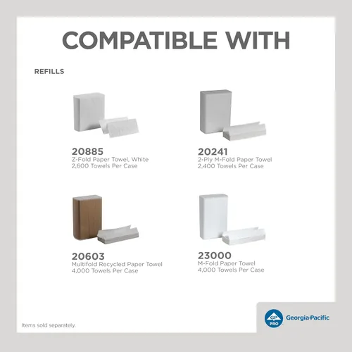 Vista 8 de Pacific Blue Select 20241 - Soporte dispensador de toallas de papel plegables en C