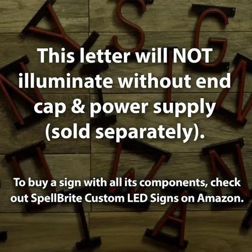 Vista 2 de SpellBrite Letra LED F Construye letreros de bricolaje que puedes cambiar con letras LED blancas Componentes adicionales necesarios