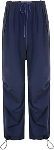 Vista 5 de Pantalones cargo de gran tamaño para mujer holgados vintage pierna recta pantalones cargo Y2k pantalones góticos sexy de los años 90 pantalones