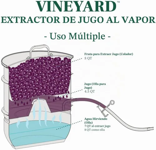 Vista 3 de Victorio VKP1150 – Juguera a vapor de acero inoxidable con tapa de vidrio templado