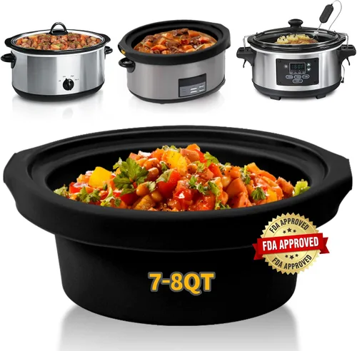Vista 8 de Forros para olla de cocción lenta que se ajustan a Crock Pot de 6,5 a 7,5 l, 2 piezas de forros para olla de cocción lenta de 6,5 a 7,5 l para ollas