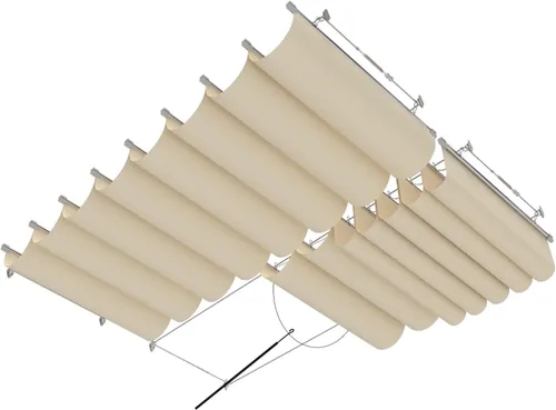 Vista 8 de Cubierta de Sombra para Pérgola de 3'×4' Impermeable Retráctil Toldo de Repuesto para Pérgola Vela de Sombra Deslizante con Herrajes de Cable