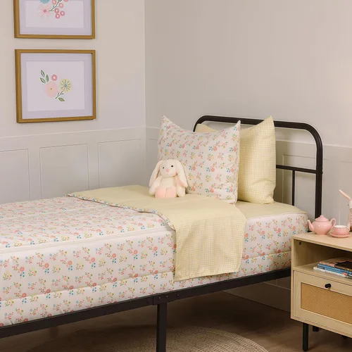 Vista 23 de Beddy's Juego de ropa de cama todo en uno con cremallera para niños, diseño Beige