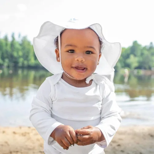 Vista 3 de Green Sprouts Baby Girls Brim Sun Protection Hat
