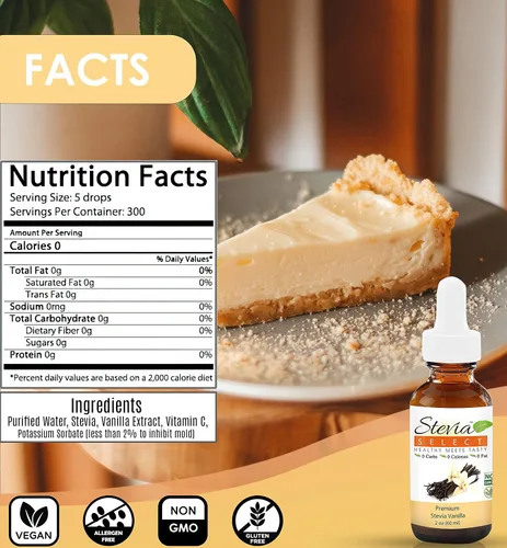 Vista 6 de Stevia Drops Irish Cream, English Toffee & Vanilla Stevia Select Keto Coffee - Paquete de sabores de stevia sin azúcar (3)