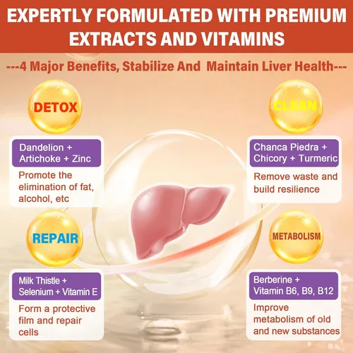 Vista 3 de LILICARE Paquete: Gomitas de desintoxicación y reparación de hígado 18 en 1 con cardo mariano e inositol Gummies Ideal 40:1 Ratio Myo & D-Chiro