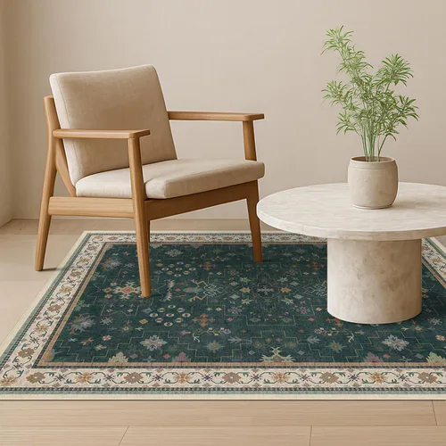 Vista 249 de Hazo Haus – Alfombra pequeña para entrada, cocina o baño, antideslizante con base de goma, resistente a las manchas y a la decoloración, diseño