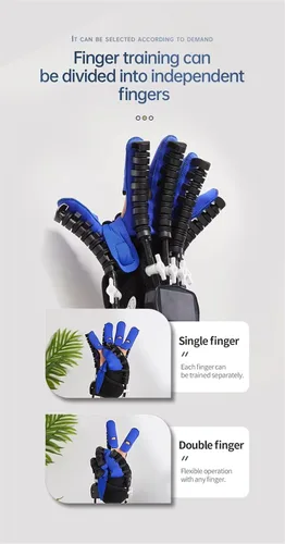 Vista 3 de Ambos guantes del robot de la rehabilitación de la mano, equipo del entrenamiento del dedo de la movilidad, dispositivo del entrenamiento
