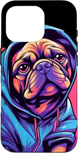Vista 20 de Funda para iPhone 12/12 Pro Pug Graffiti Pug Owner Pug Lover