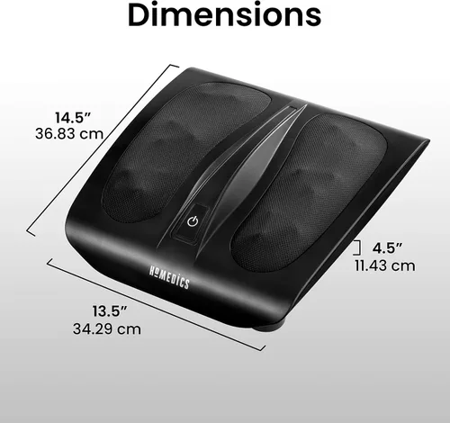 Vista 8 de HoMedics, Masajeador de pies Shiatsu de triple acción con calor Cabezales giratorios de amasamiento profundo y calor calmante Diseño grande