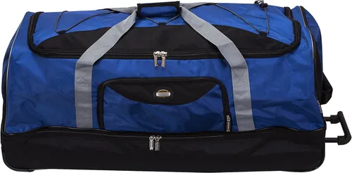 Vista 2 de Rockland Bolsa de lona con ruedas para equipaje, marino, Bolsa de lona con ruedas