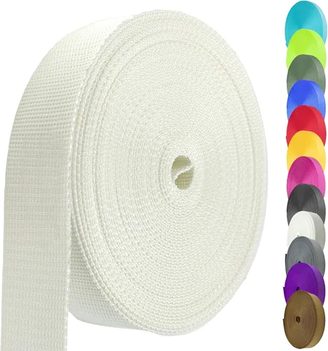 Vista 26 de Correa de nailon de 1 pulgada y 1.5 pulgadas, correa de nailon resistente de 12 yardas, correa duradera para equipo de interior o exterior