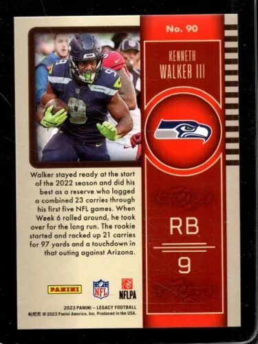 Vista 2 de 2023 PANINI LEGACY #90 KENNETH WALKER III NMMT SEAHAWKS
