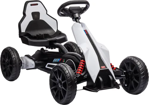 Vista 11 de Aosom Go Kart eléctrico de 12 V para niños, juguete para montar al aire libre con accionamiento hacia adelante hacia atrás y velocidad ajustable
