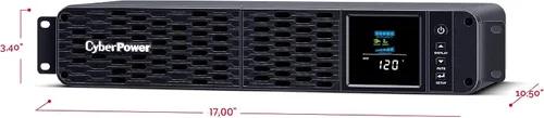Vista 4 de CyberPower CP1500PFCRM2U Sistema UPS Sinewave PFC con respaldo de batería y protector contra sobretensiones, 1500VA/1000W, 8 tomas de corriente