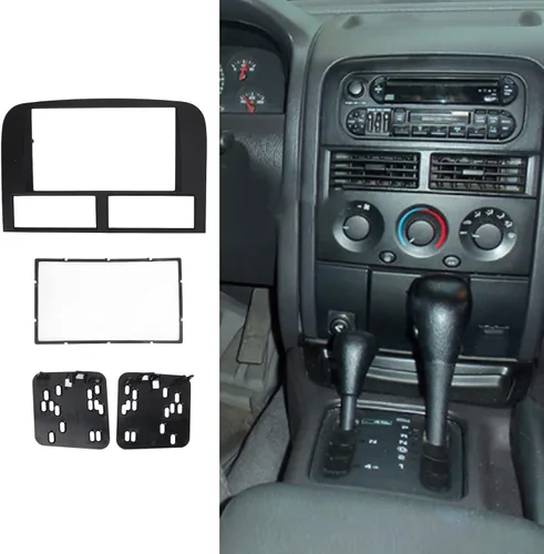 Vista 2 de Qiilu Kit de ajuste de tablero de automóvil, panel de radio estéreo para automóvil, kit de ajuste de instalación de tablero de instrumentos de 2