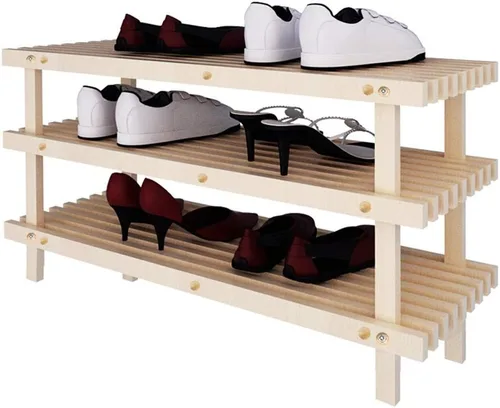 Vista 4 de Zapatero de madera, soporte de flores de pie, banco de almacenamiento, organizador de zapatos, gabinete de tela no tejida, estantes apilables