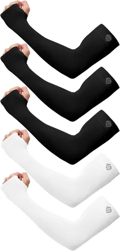 Vista 14 de Mangas para brazo, para hombres o mujeres. Para calentar o refrescar. Guantes de Compresión con factor de protección de los rayos ultravioleta UPF 1