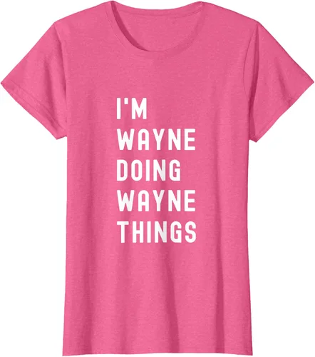 Vista 63 de Camiseta I'm Wayne Doing Wayne Things, Negro