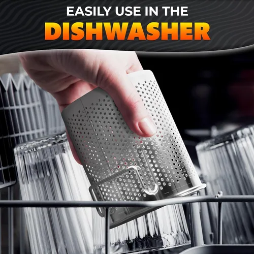 Vista 9 de Palillos Cubiertos y recipiente para utensilios de cocina rack de secado cesta con gancho de acero inoxidable perforado (forma ovalada) – se puede