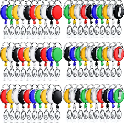 Vista 11 de Laumoi - 80 clips retráctiles para carretes de identificación Negro