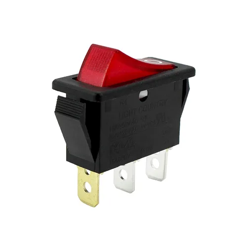 Vista 2 de 120927-24 Encendido apagado 120 voltios 3 clavijas interruptor basculante iluminado para chimeneas eléctricas FMI Desa 29-159-1 Interruptor