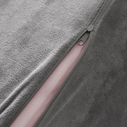 Vista 3 de Saloniture Cojín de mesa de masaje triangular con cuña para debajo de la rodilla, extra grande, 19 x 12 x 20 x 15.5 pulgadas, terciopelo gris