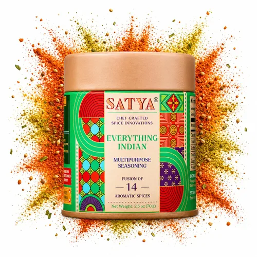 Vista 14 de Satya Chaat Masala - Condimento de 2.5 onzas, auténtico polvo de chaat indio picante, vegano, bajo en sodio, sin gluten ni tintes, condimento