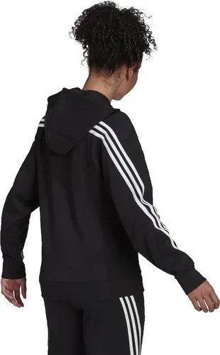 Vista 2 de adidas Sportswear Future Icon - Camiseta deportiva con capucha de 3 rayas para mujer, Negro