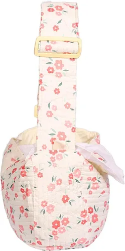 Vista 9 de Transportador floral para perros y gatos pequeños, 3-10 libras Floral rojo
