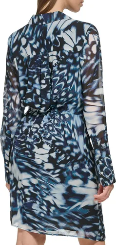 Vista 3 de Calvin Klein Blusa de manga larga con estampado frontal duradero para mujer