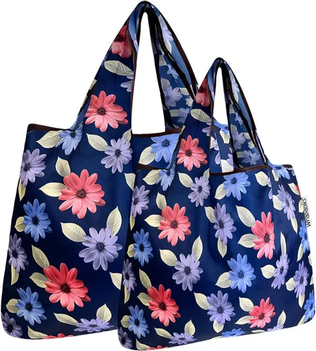 Vista 17 de Bowbear Bolsa de compras reutilizable de nailon plegable (juego de 2), cachemira colorida