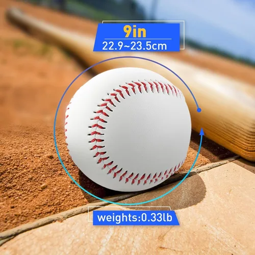 Vista 6 de Gracfulcub Baseball Ball, Official Game for Youth Adult Training Play Hard Ball，Official size & weight. Perfect for batting, fielding, pitching.