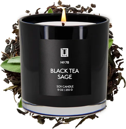 Vista 66 de Lulu Candles After Dark - Teca Caoba Vela Perfumada de Soja de Lujo en Frasco Vertida a Mano en los EE.UU. Altamente Perfumada y Duradera
