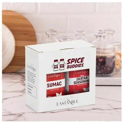 Vista 9 de Set de Sumac y Zaatar, Especia de Sumac 184g + Especia de Zaatar 184g, Pack Doble, Duo Esencial, Especia Za'atar para Panes, Ensaladas, Carnes