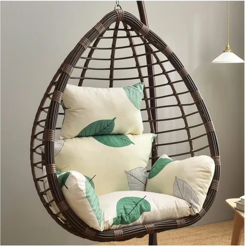 Vista 19 de ZTGL Cojines para silla de huevo, cojín para silla de huevo, cojín grueso para interiores y exteriores, para patio, jardín, color negro