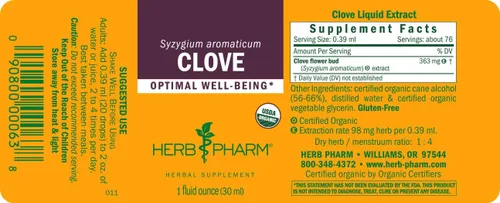 Vista 11 de Herb Pharm Extracto líquido de clavo orgánico certificado - 1 onza