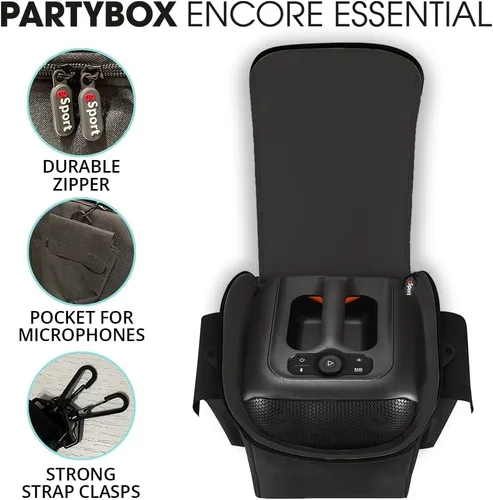 Vista 2 de JBL PARTYBOX Encore Essential - Paquete de altavoces portátiles para fiestas con bolsa de transporte gSport (negro)