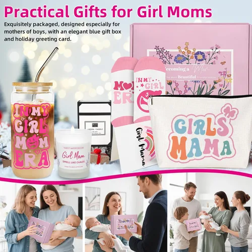 Vista 7 de Regalos para niñas y madres para mujeres, 5 piezas, regalos para futuras mamás, paquete de cuidado para nuevas mamás después del bebé, esenciales