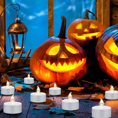 Vista 7 de Velas LED sin llama con control remoto y temporizador, paquete de 12 velas eléctricas a pilas, velas votivas parpadeantes brillantes, duran más