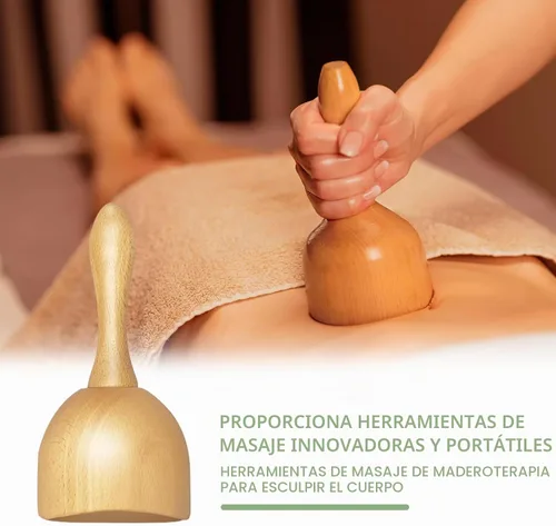 Vista 6 de AICNLY 6 herramientas de masaje de terapia de madera para moldear el cuerpo, rodillo corporal multifuncional para anticelulitis y dolor muscular