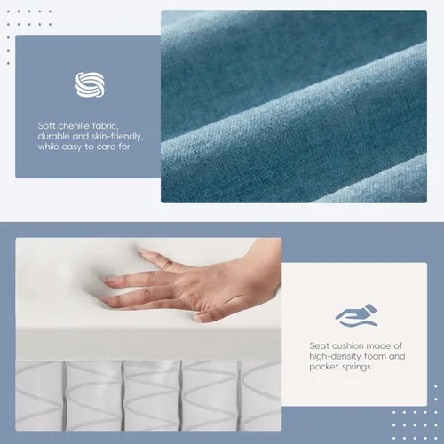 Vista 50 de Sofá modular moderno en forma de U de 115 pulgadas, juego de sofás tapizados grandes con asiento de almacenamiento, sofá cama convertible con diván