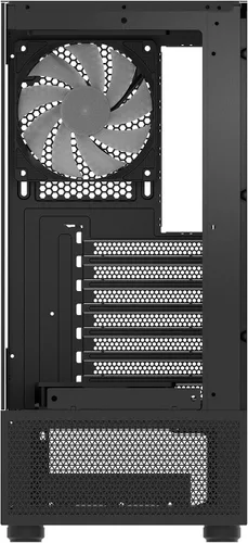 Vista 7 de XPG INVADER X MINI ATX - Carcasa para PC con 5 ventiladores ARGB, color negro - BKCWW