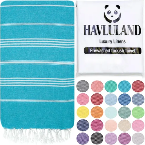 Vista 31 de Havluland - Juego de toallas de baño (100 % algodón turco)