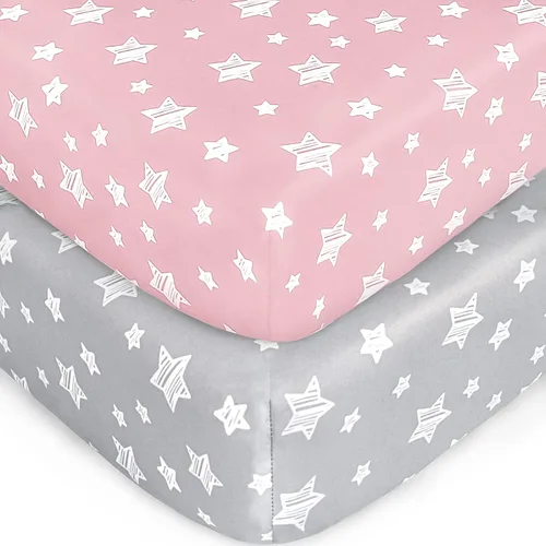 Vista 20 de Pack and Play Sheets - Juego de 2 sábanas para cuna, sábana bajera elástica para cuna, compatible con Graco Pack n Play, material suave y Dinosaurio